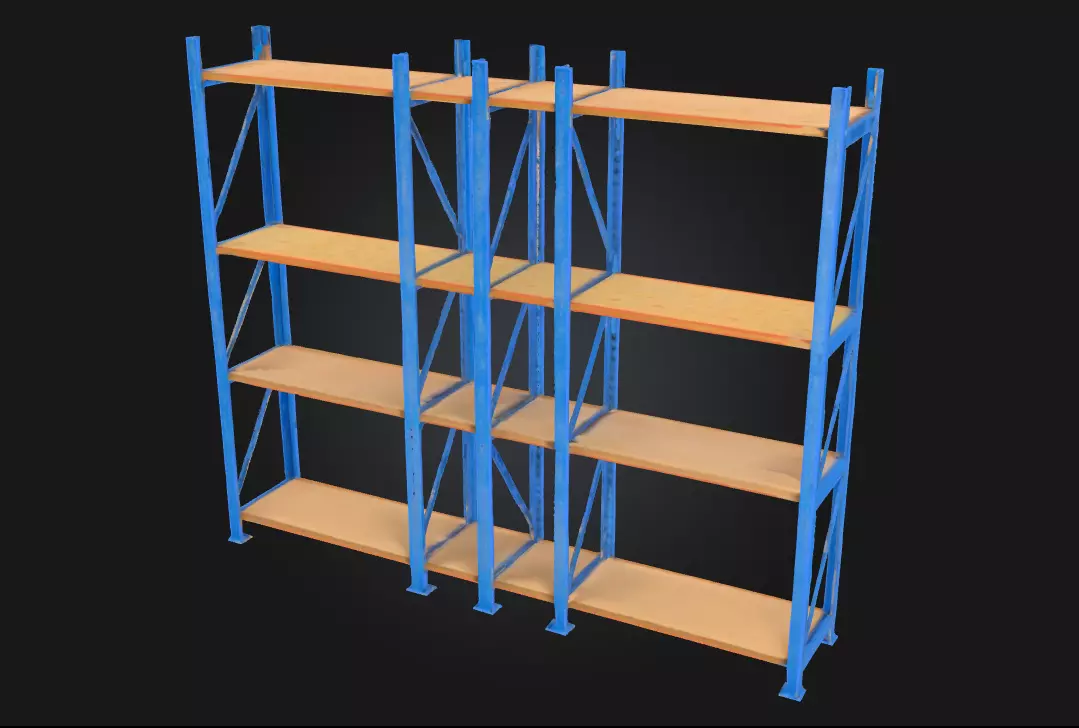 Warehouse Shelving Unit Organized Strength for Industrial Free 3D model