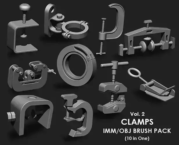 Clamps IMM OBJ Brush Pack 10 in One vol 2
