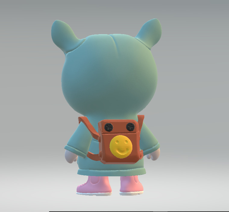 Cute girl 3D print model_1