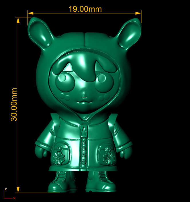 Cute girl 3D print model_3