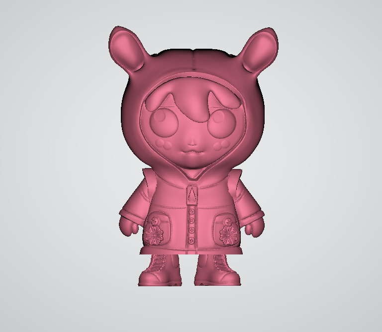 Cute girl 3D print model_4