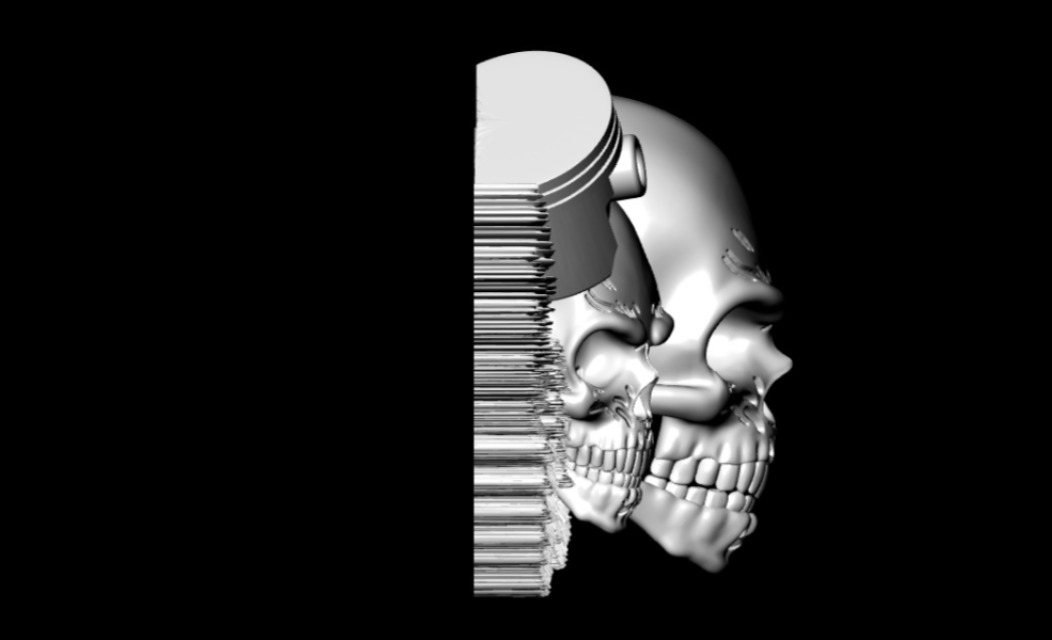 Skull with Wings Pendant STL 3D Printable Model 3D print model_7