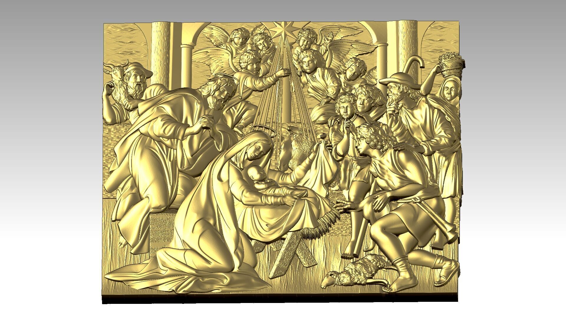 Christmas  Reliefs  3D print model_5