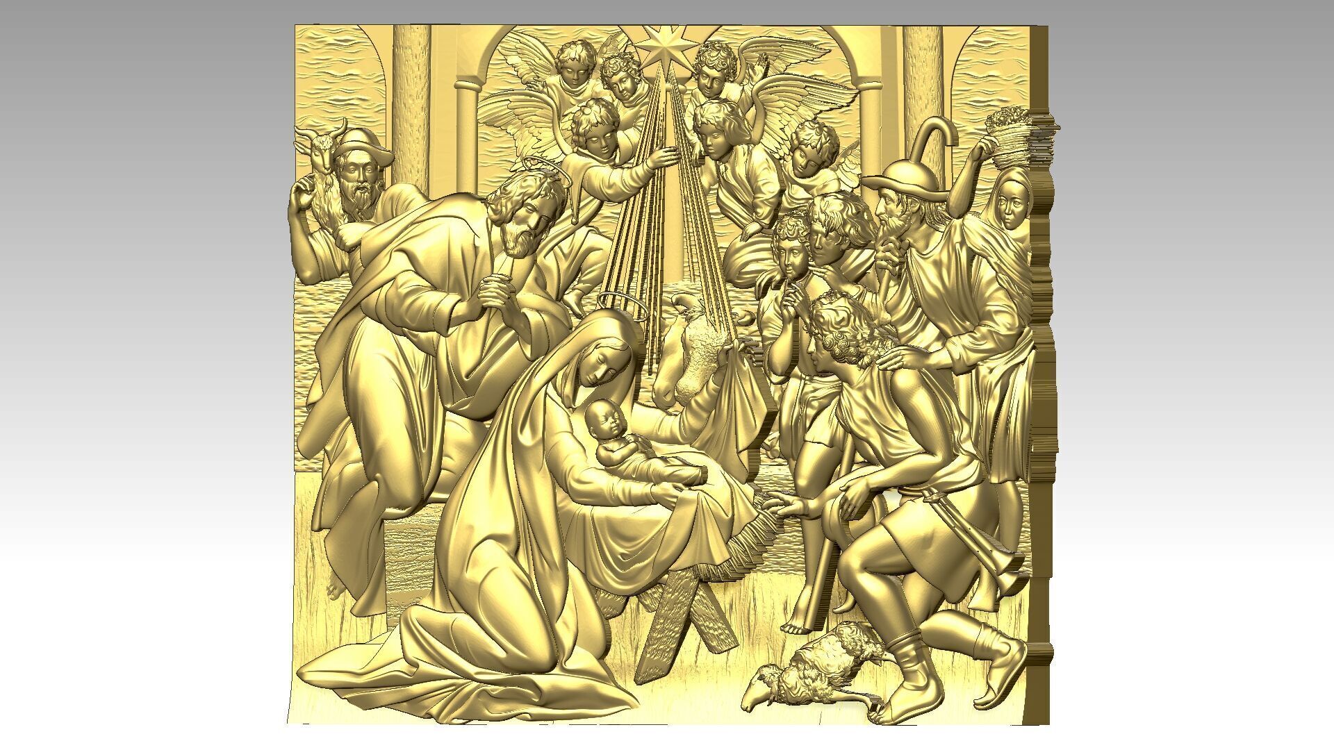 Christmas  Reliefs  3D print model_1