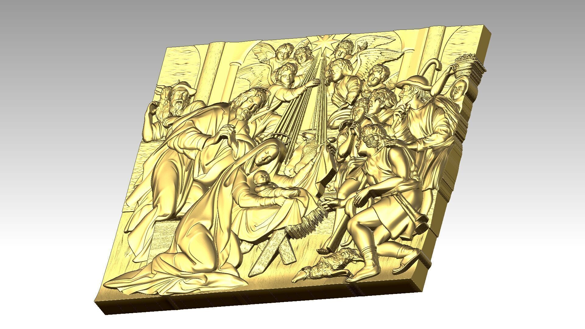 Christmas  Reliefs  3D print model_6