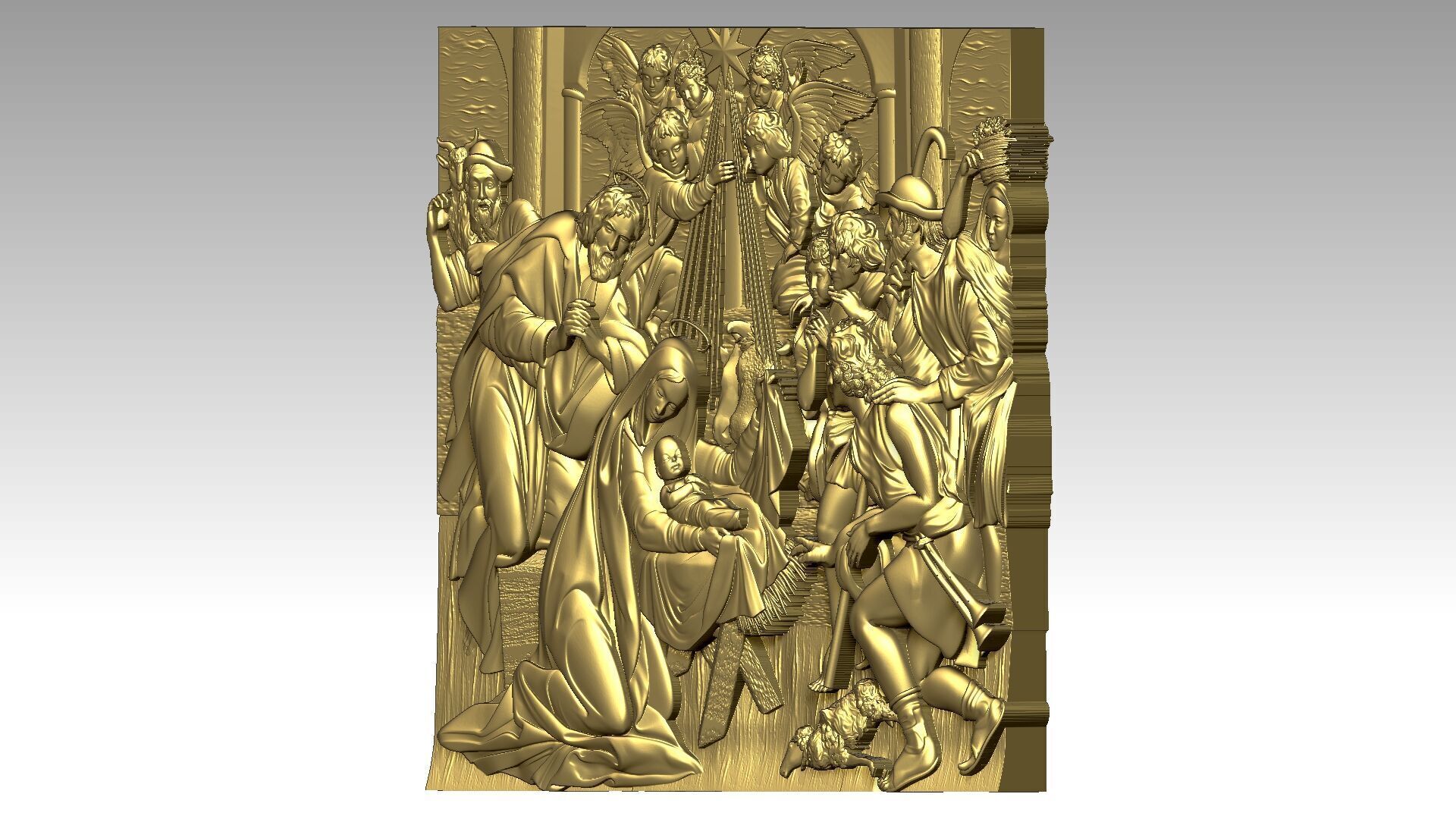 Christmas  Reliefs  3D print model_2