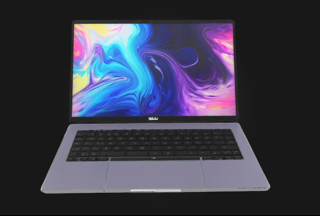 Vibrant Laptop Display Sleek Design with a Burst of Colo 3D model_2