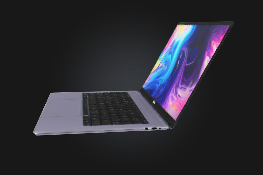 Vibrant Laptop Display Sleek Design with a Burst of Colo 3D model_5