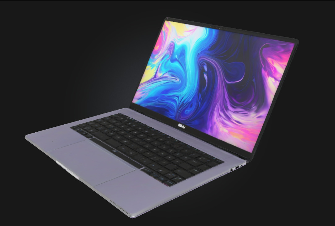 Vibrant Laptop Display Sleek Design with a Burst of Colo 3D model_1