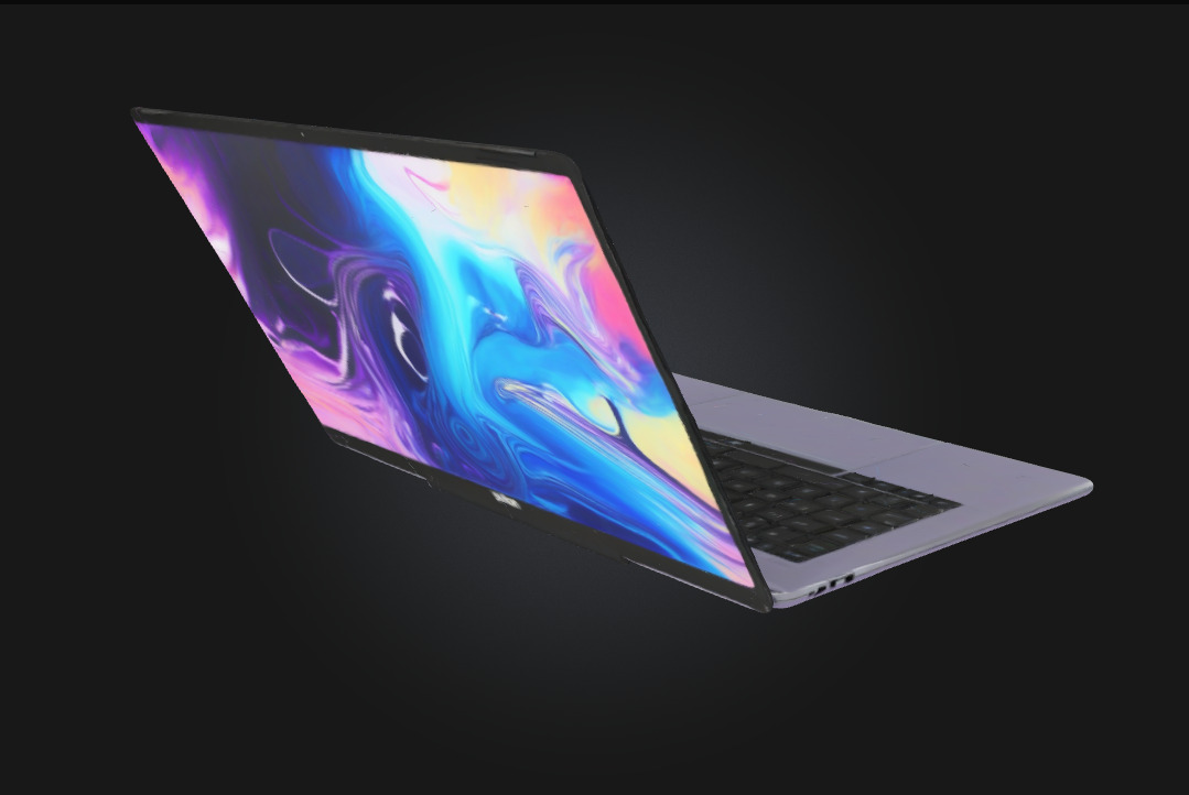 Vibrant Laptop Display Sleek Design with a Burst of Colo 3D model_3