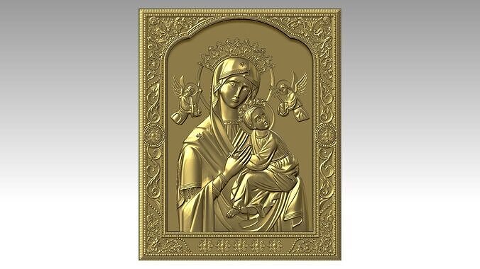 Our Lady of Perpetual Help Relief  3D print model