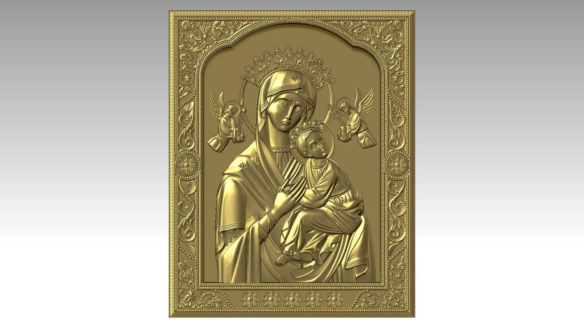 Our Lady of Perpetual Help Relief 3D print model