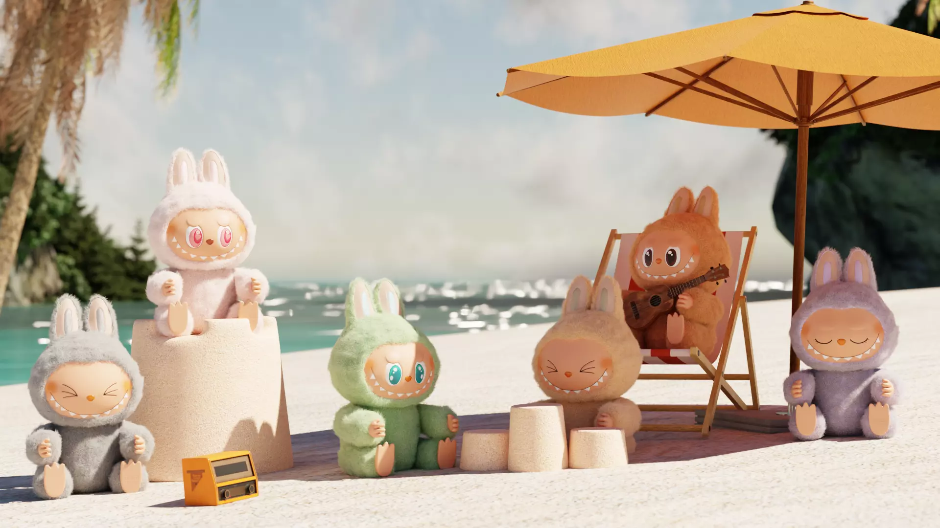 Labubu The Monsters Low-poly 3D model_0