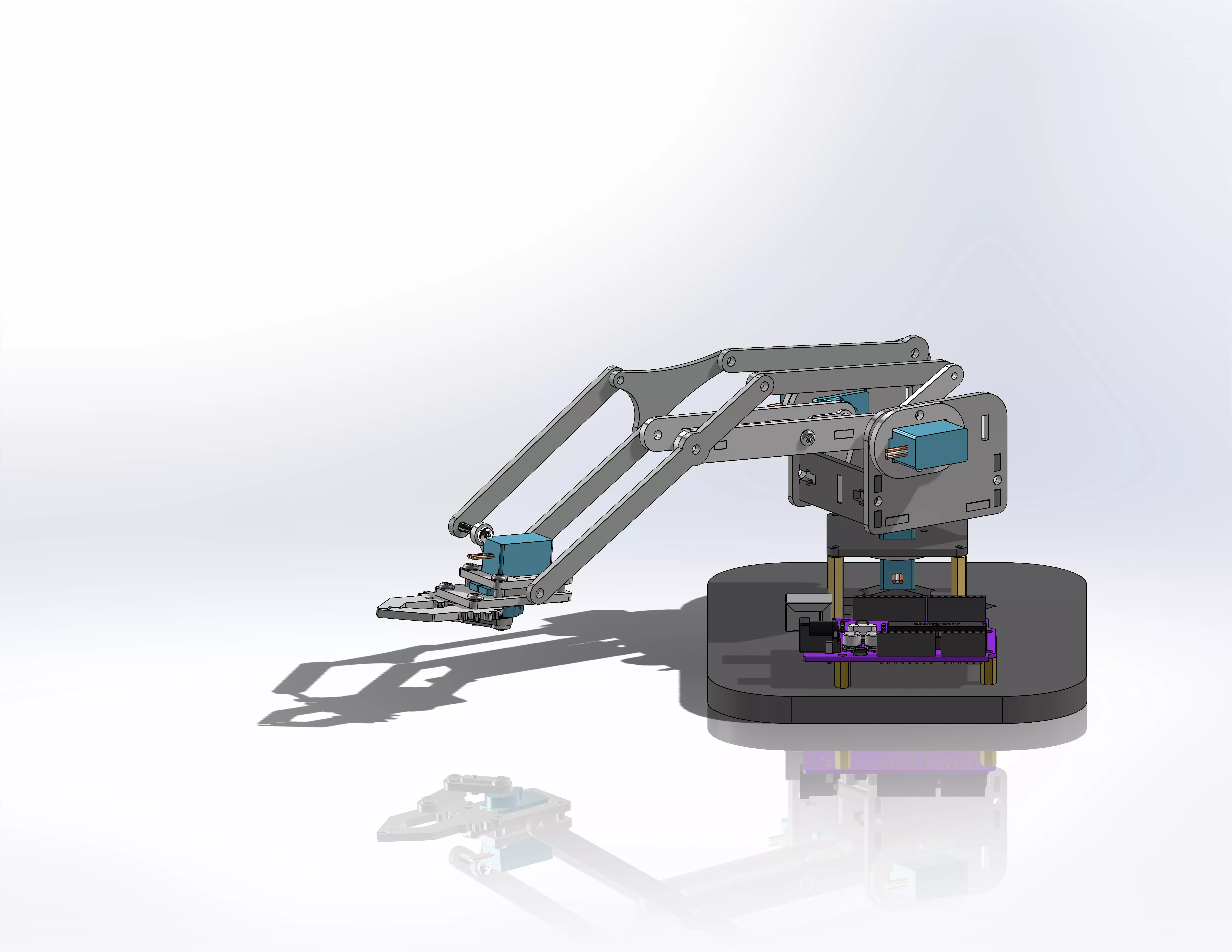 4DOF ROBOTIC ARM KIT USING ARDUINO AND SERVO MOTOR  MG90S 3D print model_0