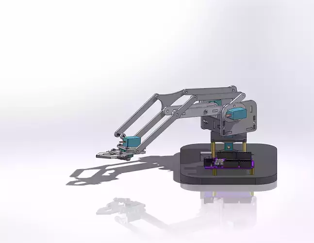 4DOF ROBOTIC ARM KIT USING ARDUINO AND SERVO MOTOR  MG90S 3D print model