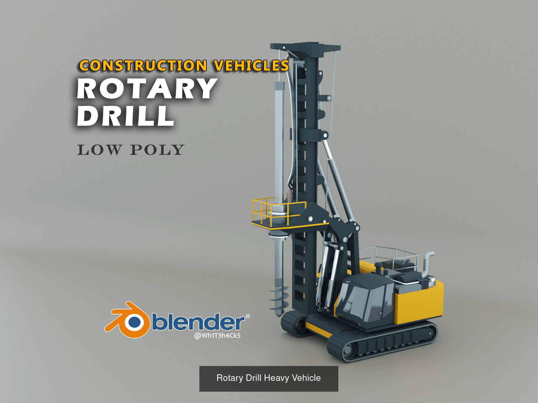 6 Mining Vehicles - Lowpoly Pack 3D Model Collection_6