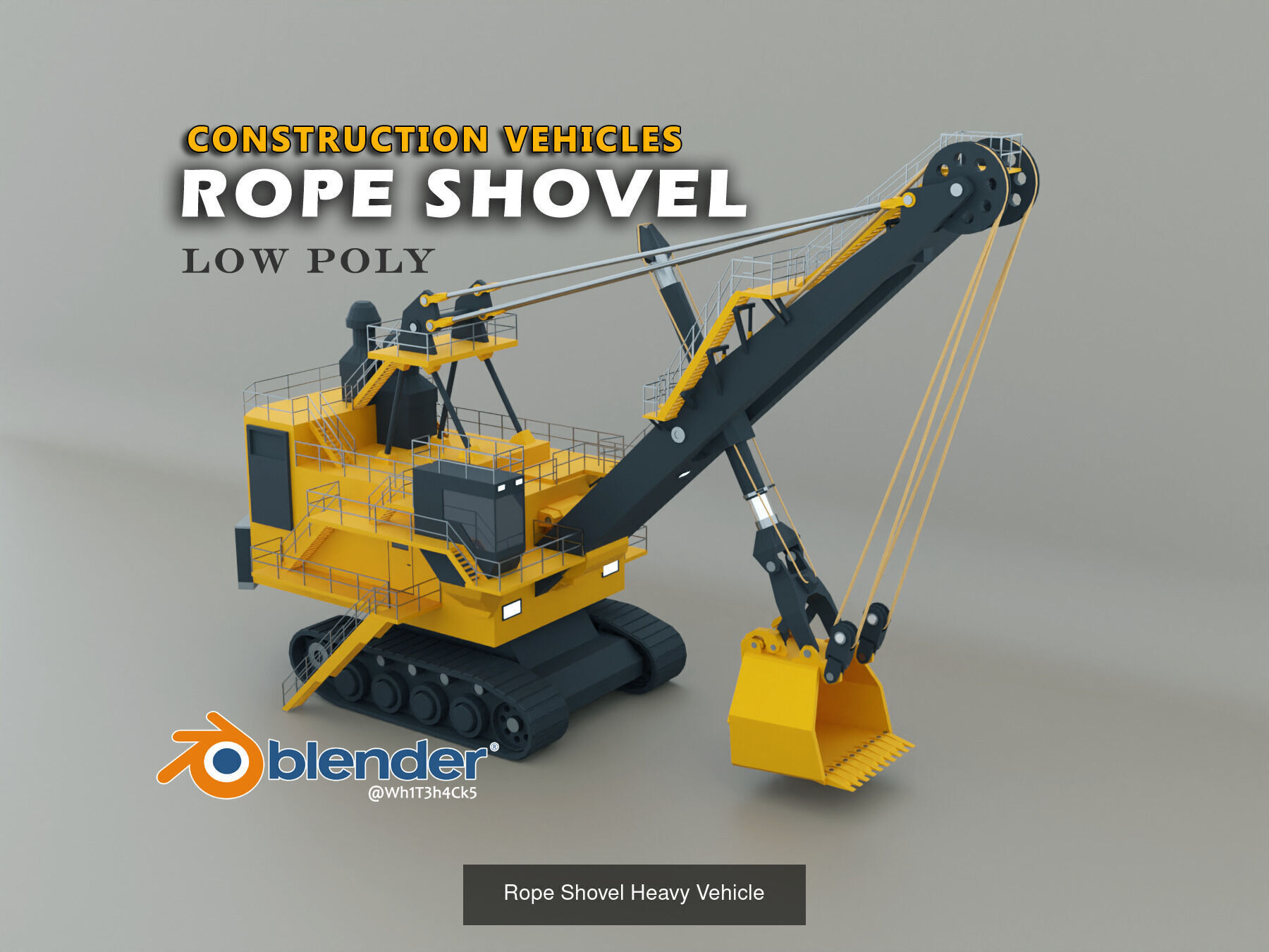 6 Mining Vehicles - Lowpoly Pack 3D Model Collection_7