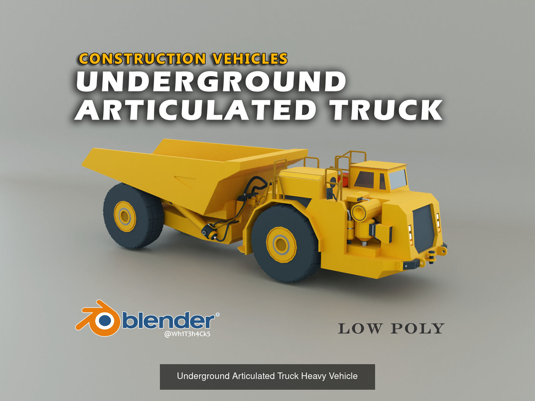 6 Mining Vehicles - Lowpoly Pack 3D Model Collection_8