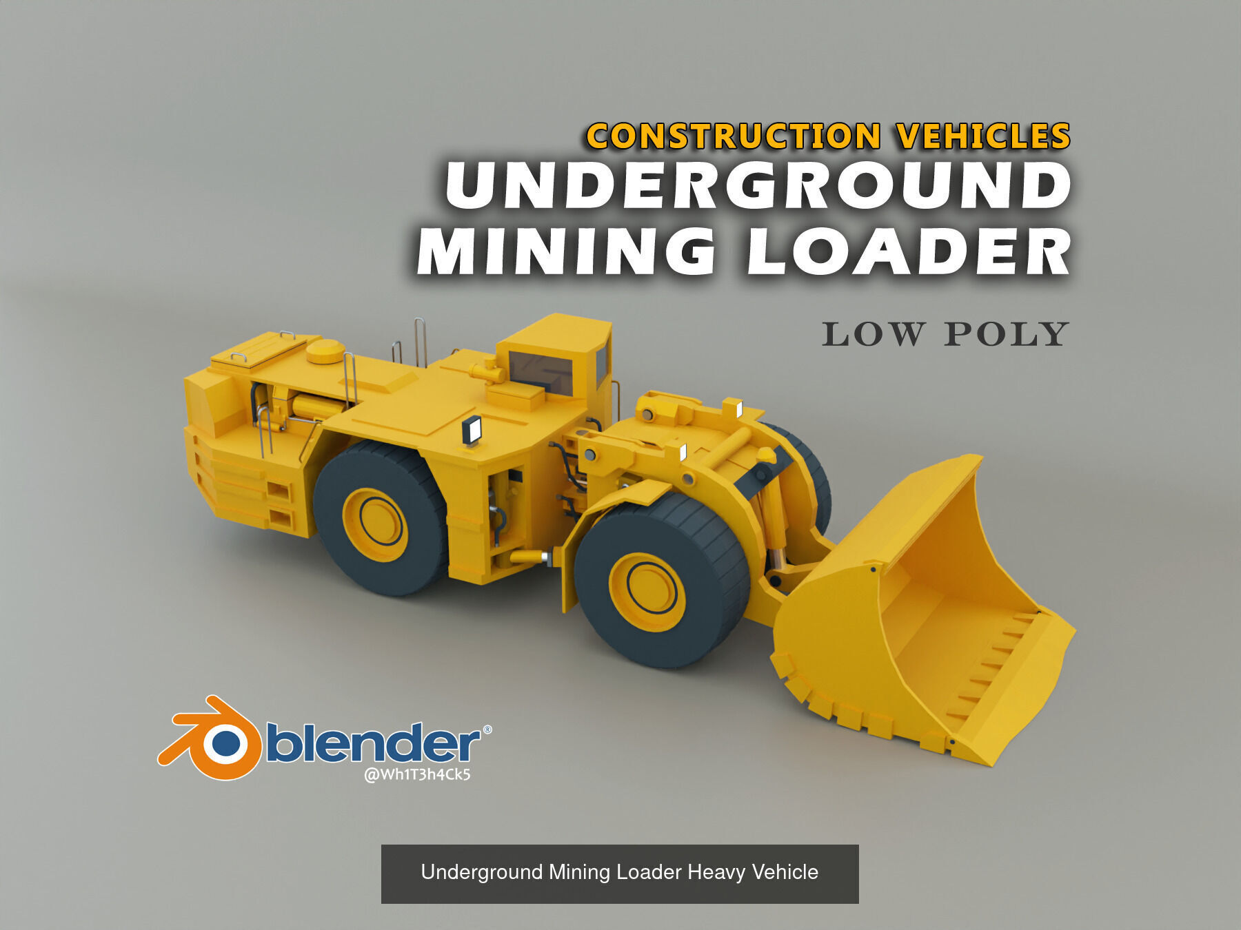 6 Mining Vehicles - Lowpoly Pack 3D Model Collection_9
