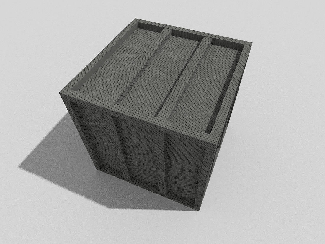 low poly metal crate Low-poly 3D model_4