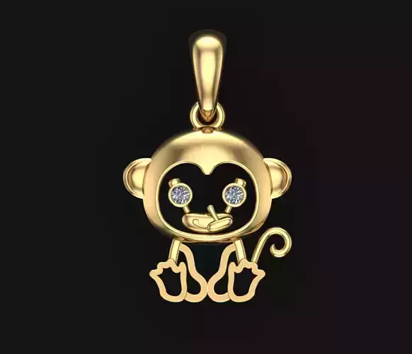 Monkey Diamond Neckles