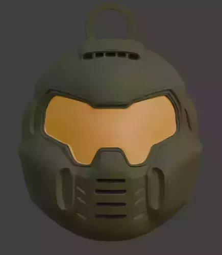 DOOM Slayer Head Keychain for 3d printing