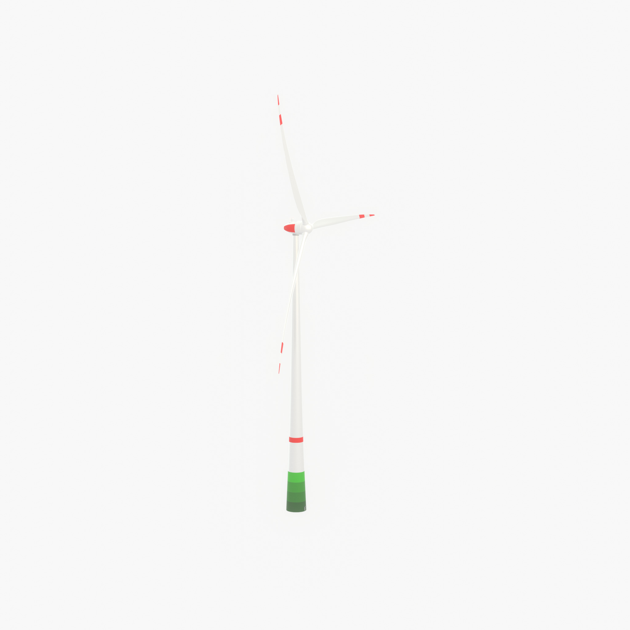 Wind turbine E82 H-162 RD 162 m with animation Low-poly 3D model_66