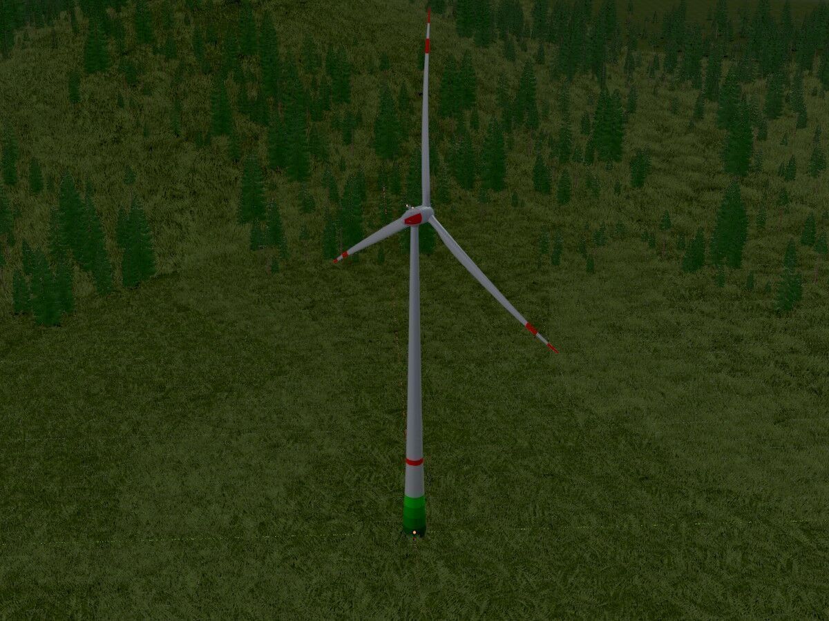 Wind turbine E82 H-162 RD 162 m with animation Low-poly 3D model_16