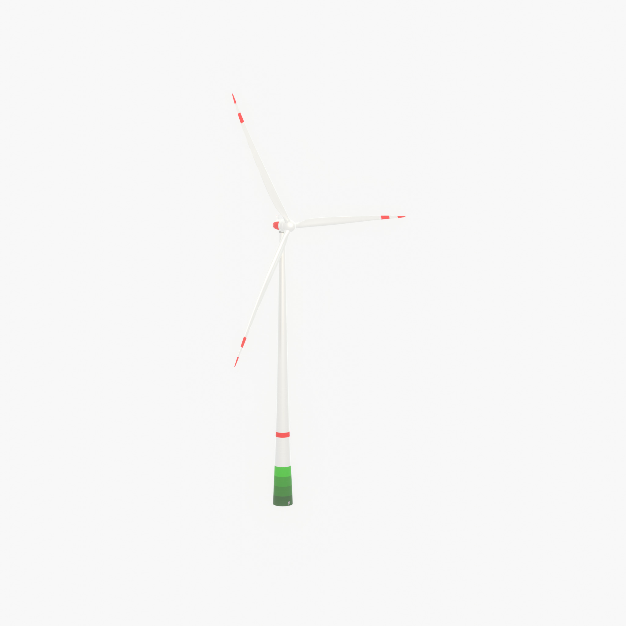 Wind turbine E82 H-162 RD 162 m with animation Low-poly 3D model_35