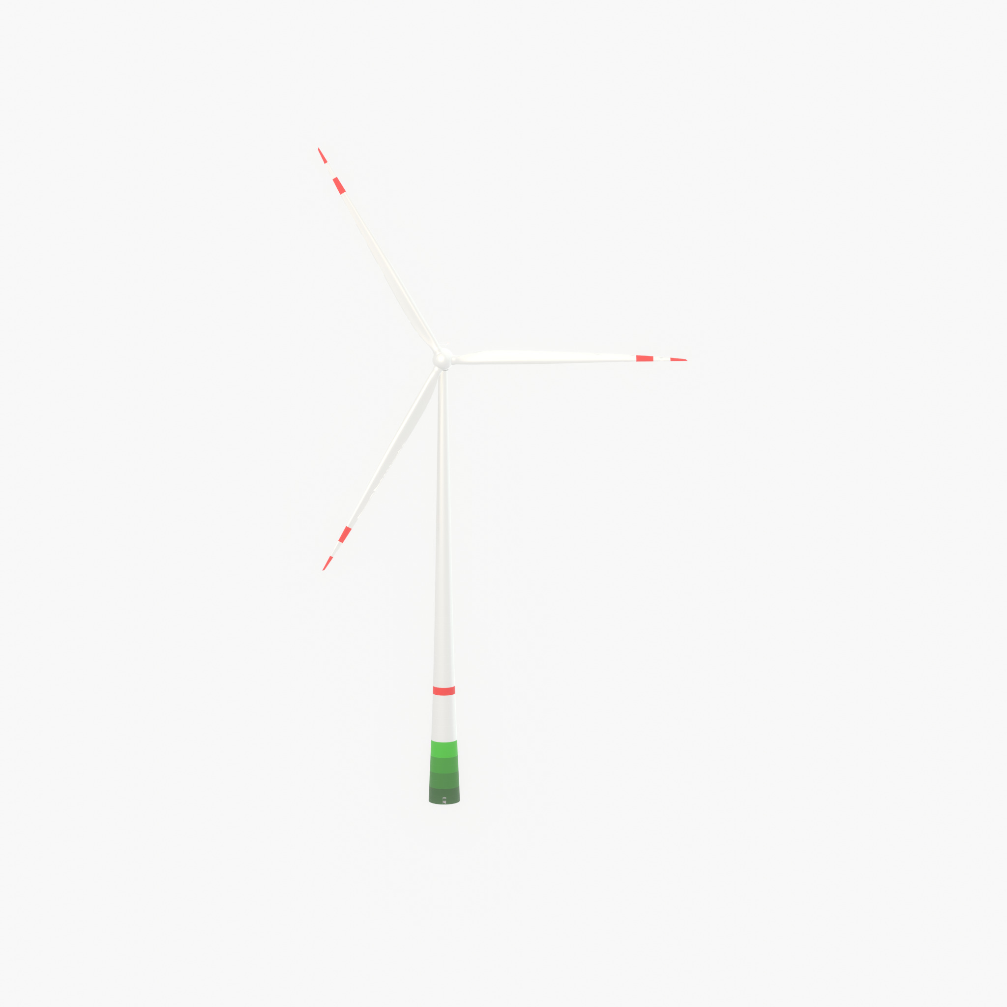 Wind turbine E82 H-162 RD 162 m with animation Low-poly 3D model_32