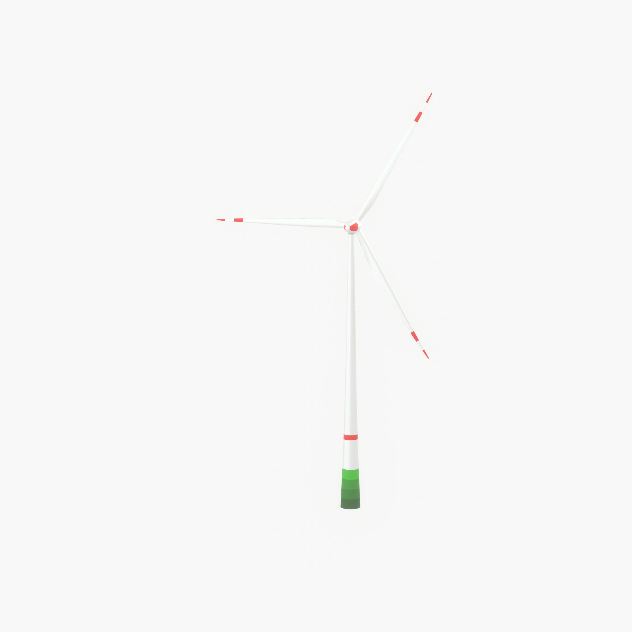 Wind turbine E82 H-162 RD 162 m with animation Low-poly 3D model_28