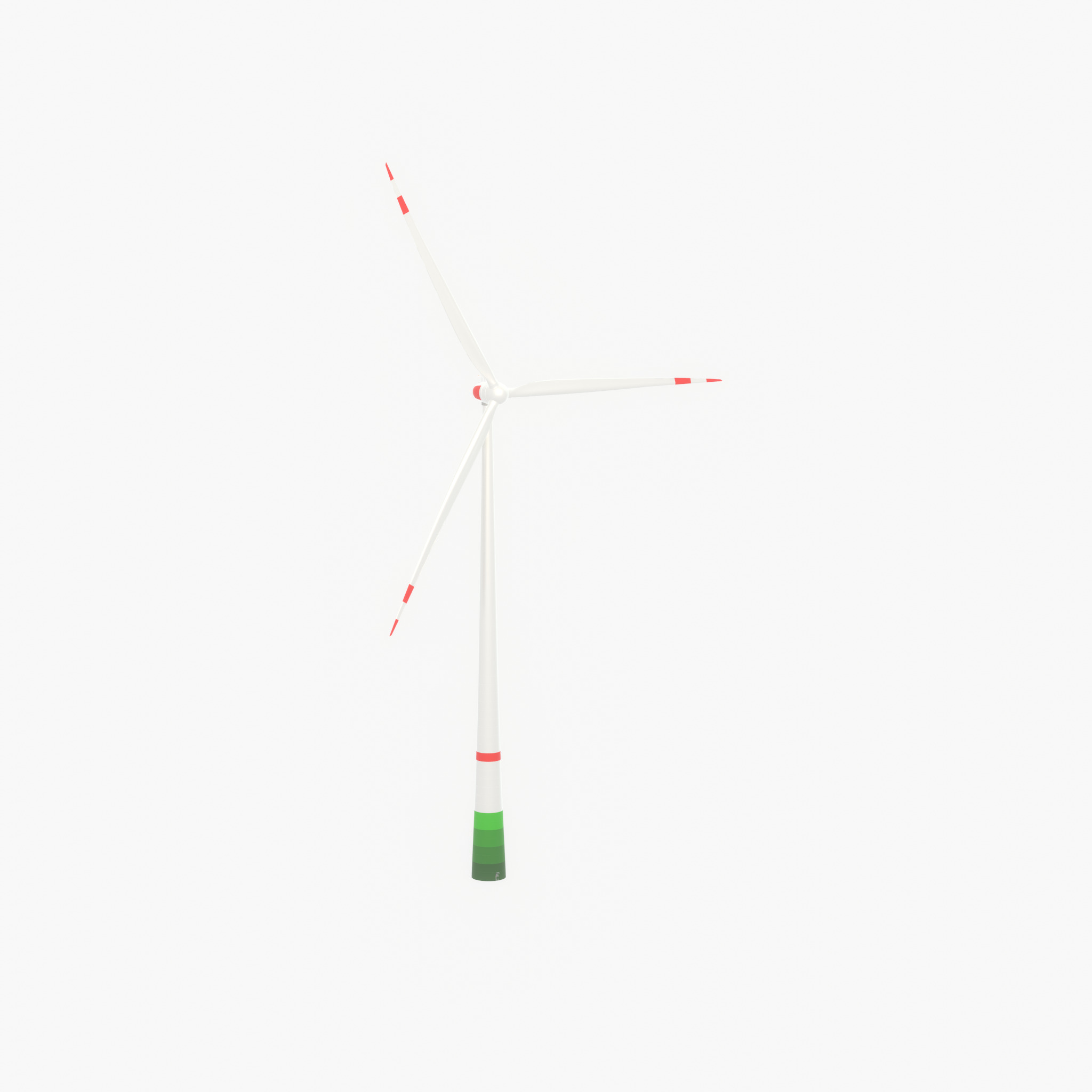 Wind turbine E82 H-162 RD 162 m with animation Low-poly 3D model_50