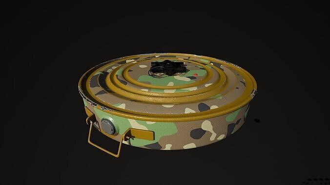 Anti-tank mine TM46 woodland color 3D model
