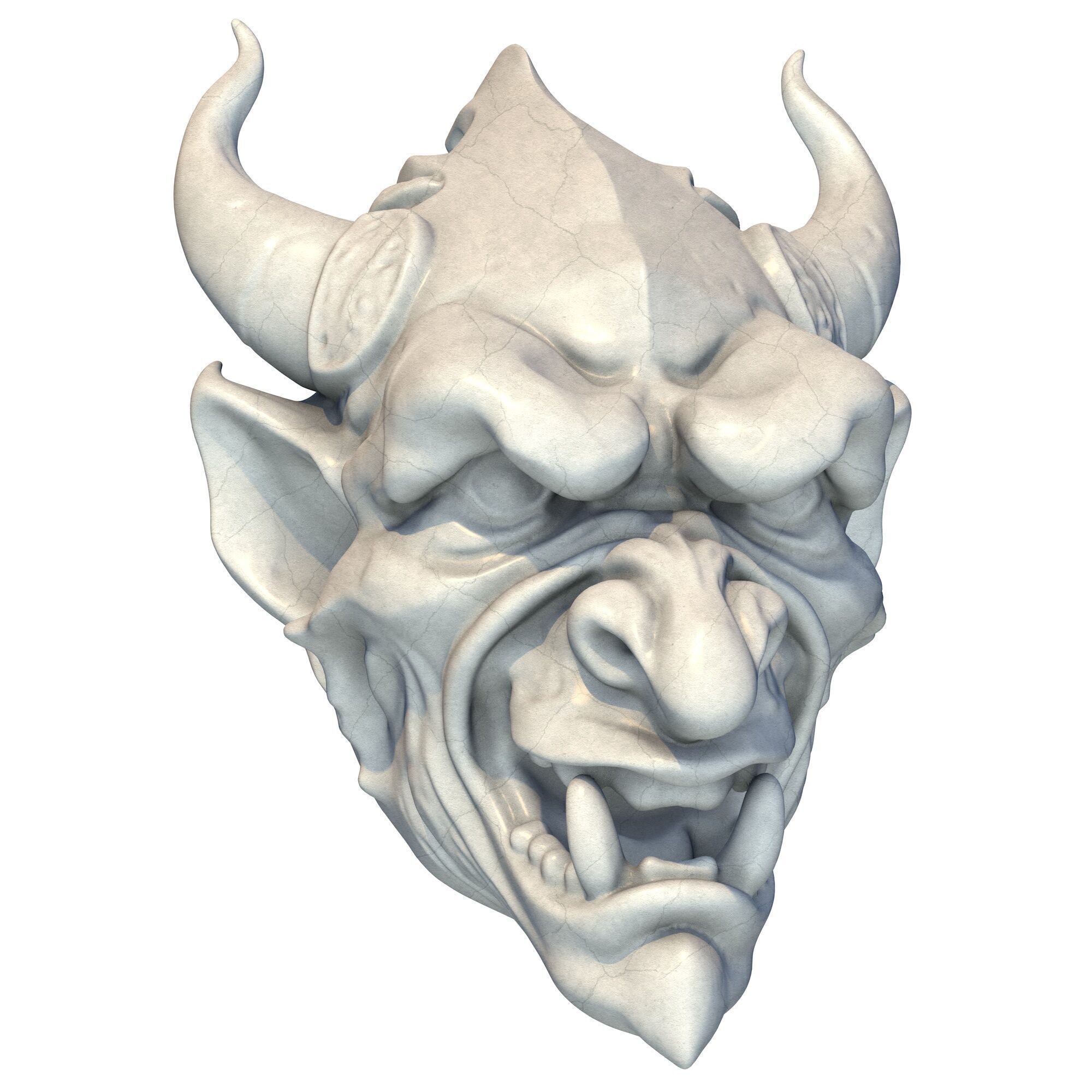 Gargoyle Head 8 3D print model_6