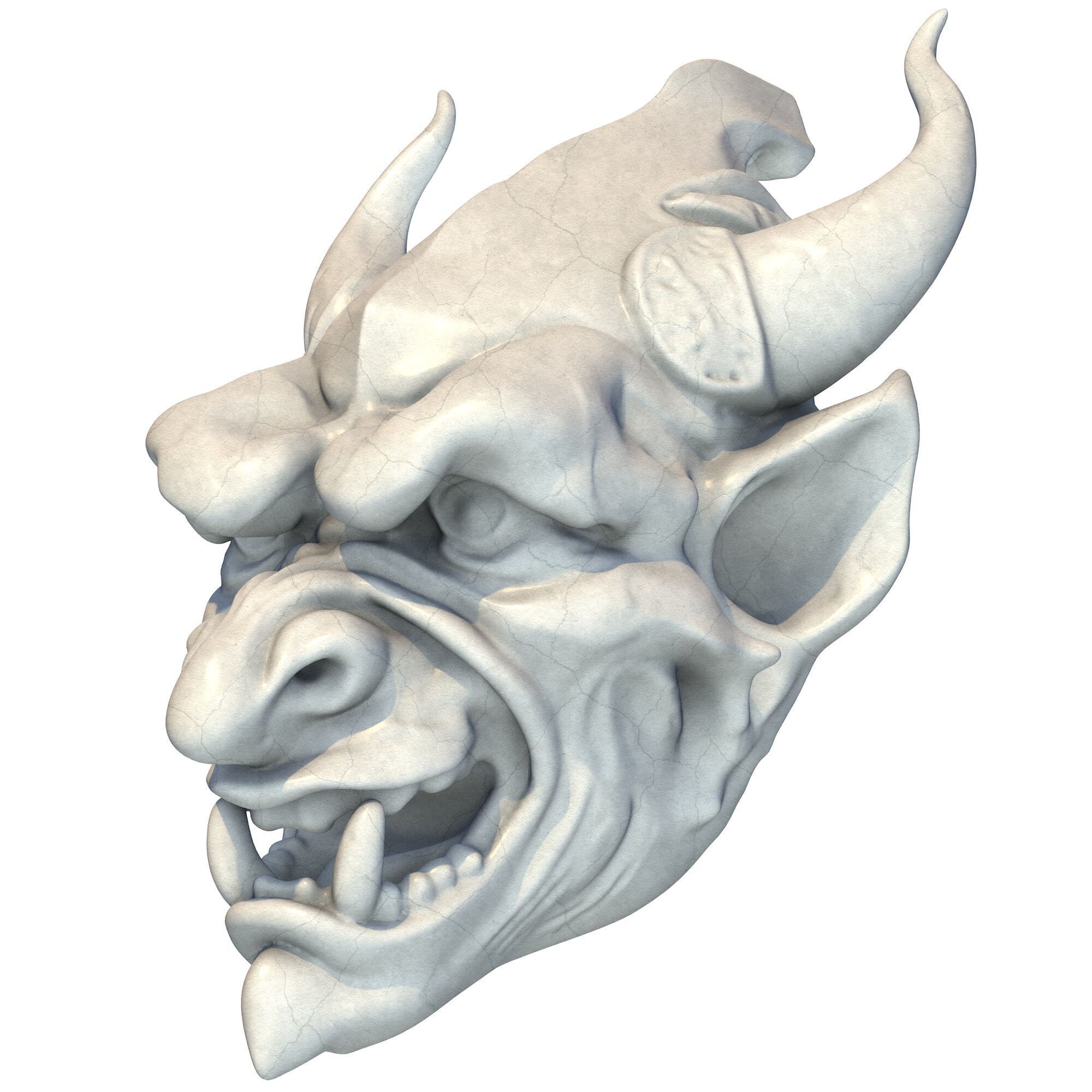 Gargoyle Head 8 3D print model_1