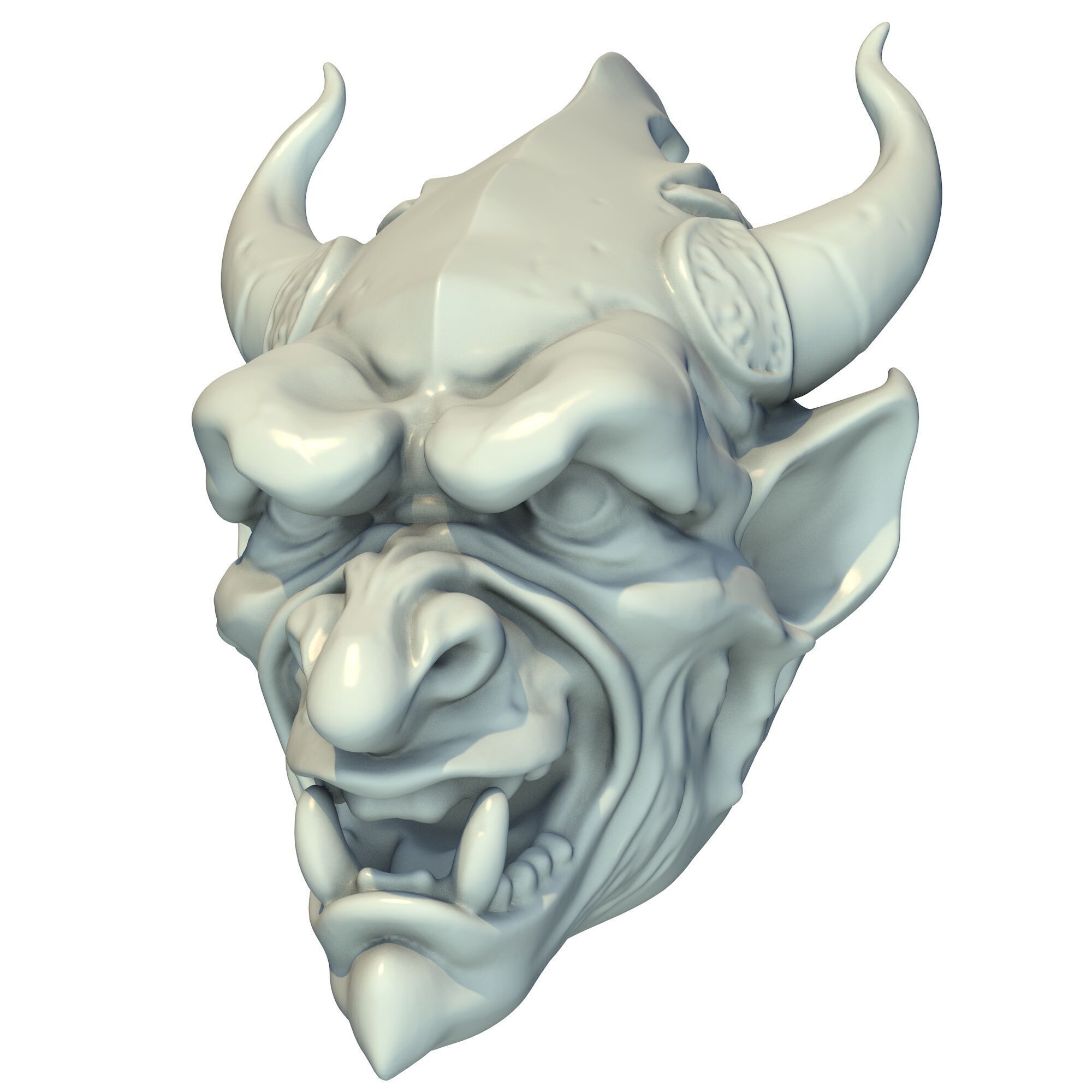 Gargoyle Head 8 3D print model_7