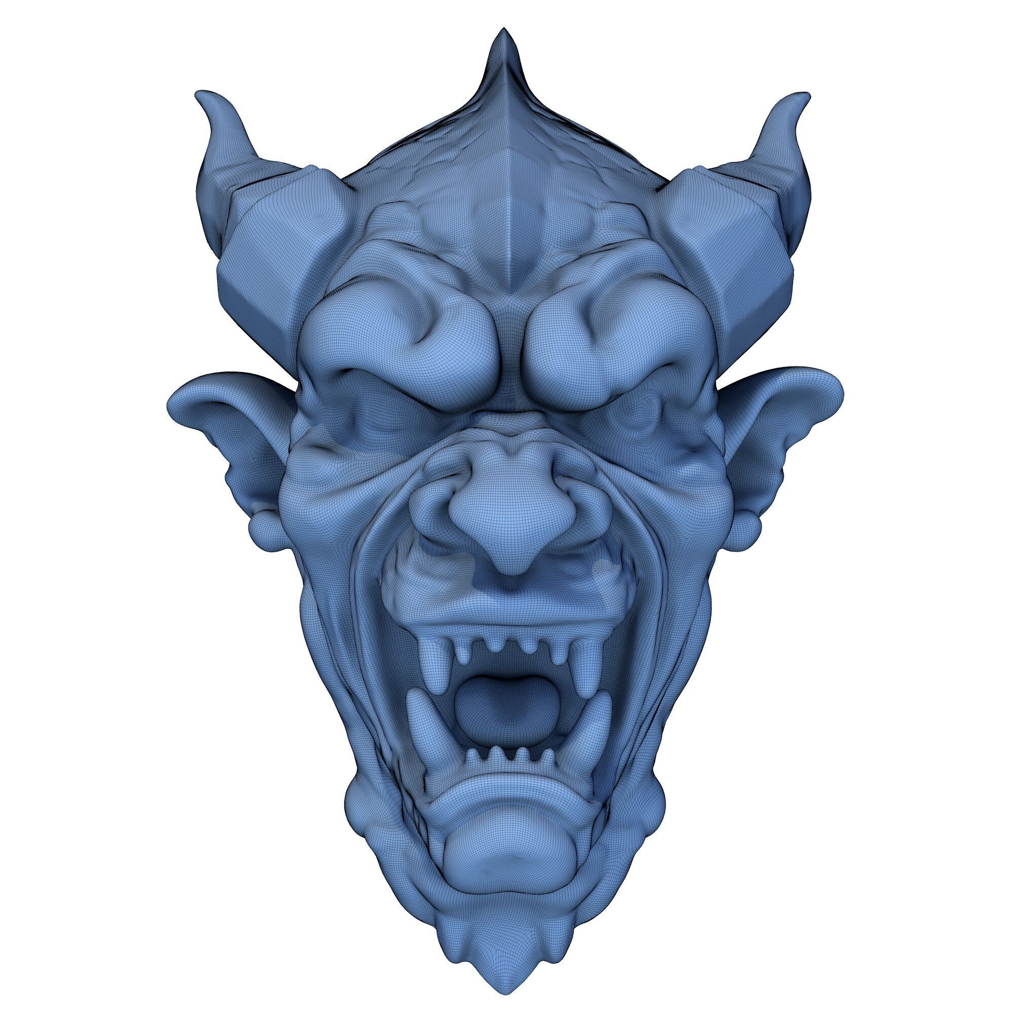 Gargoyle Head 14 3D print model_6