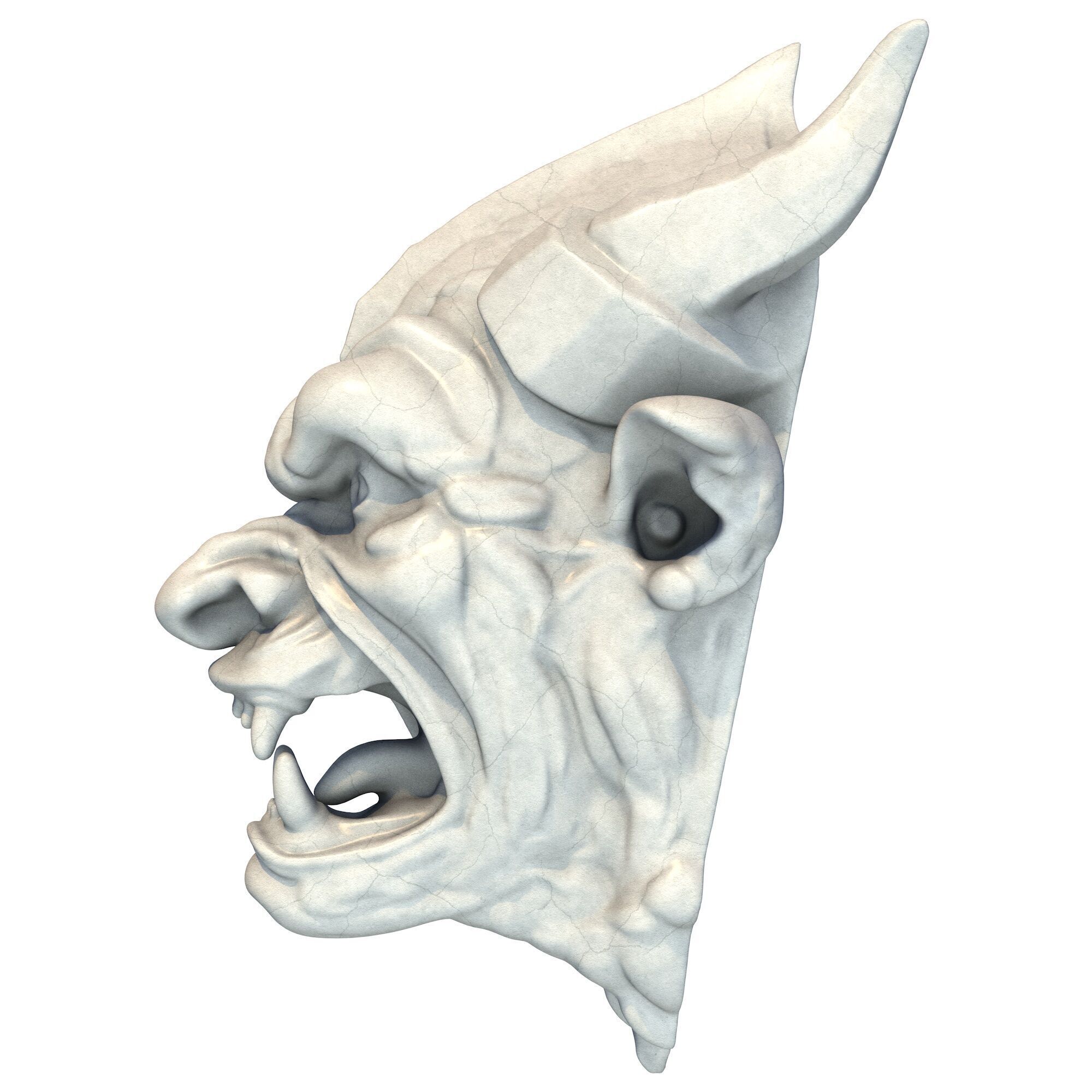 Gargoyle Head 14 3D print model_2