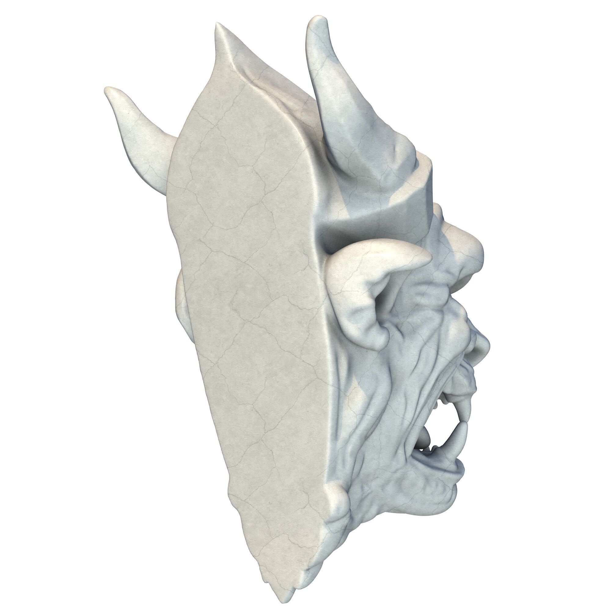 Gargoyle Head 14 3D print model_4