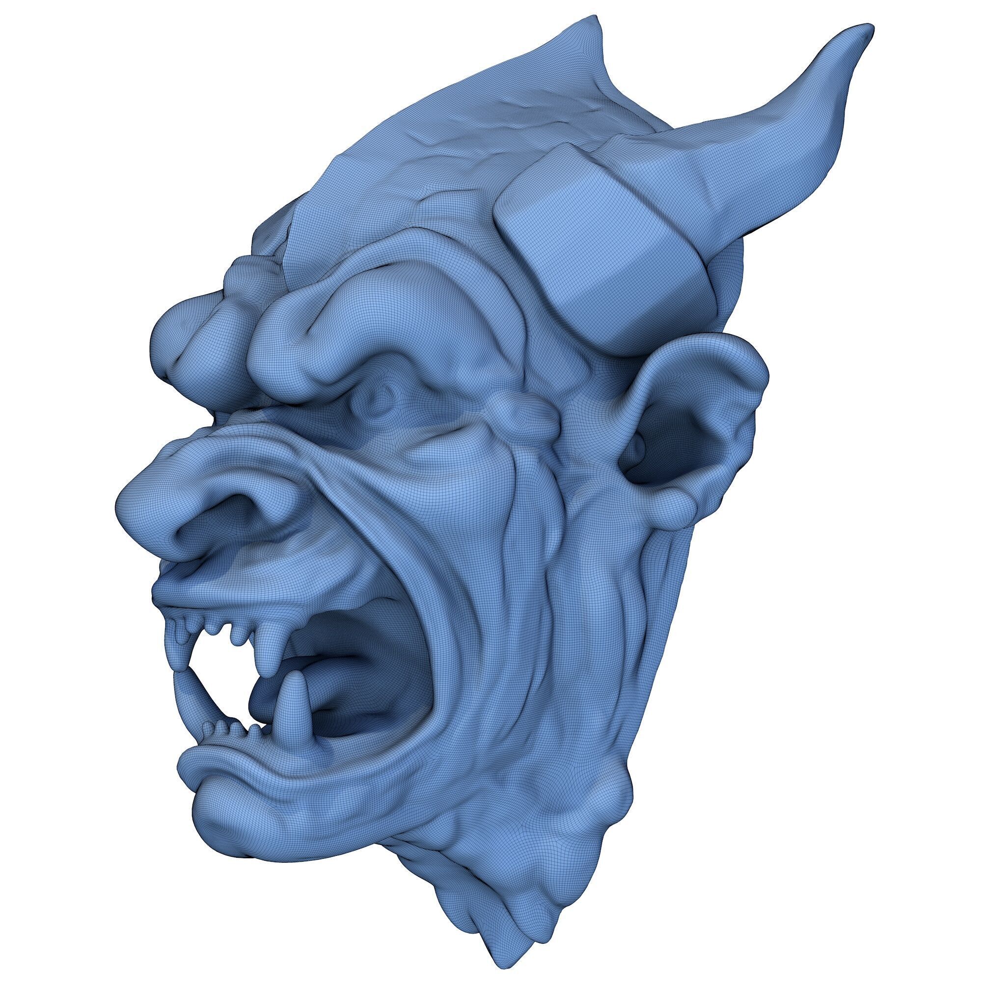 Gargoyle Head 14 3D print model_7
