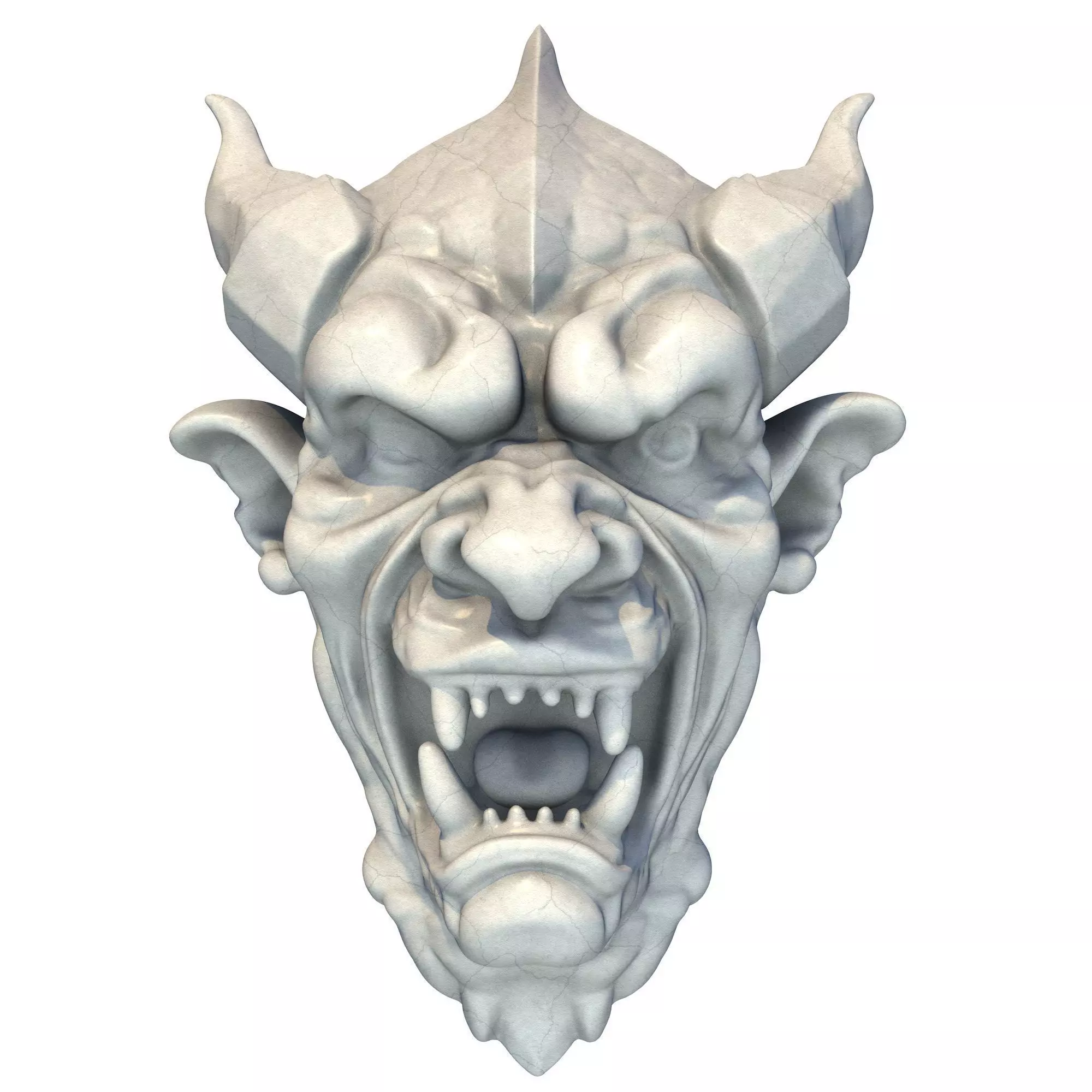 Gargoyle Head 14 3D print model_0