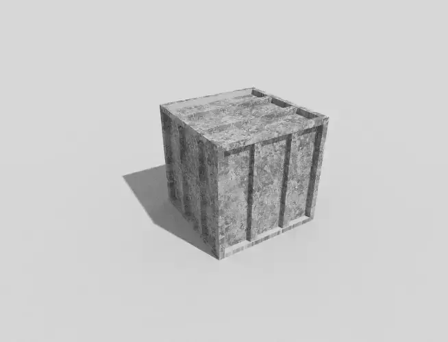 low poly  metal crate 13