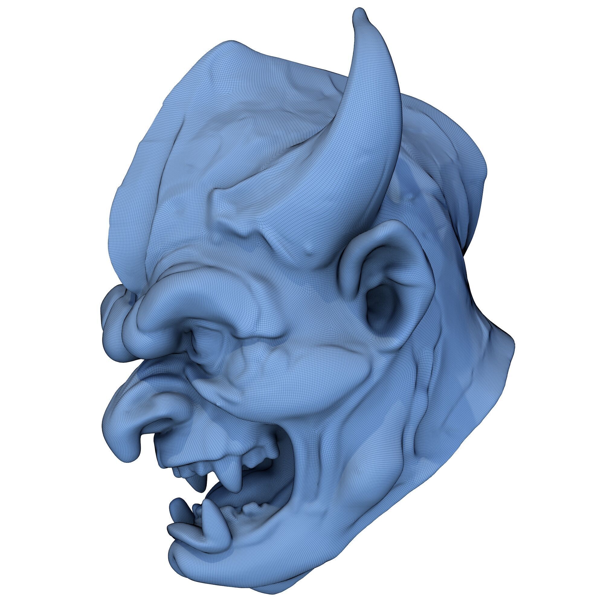 Gargoyle Head 11 3D print model_6