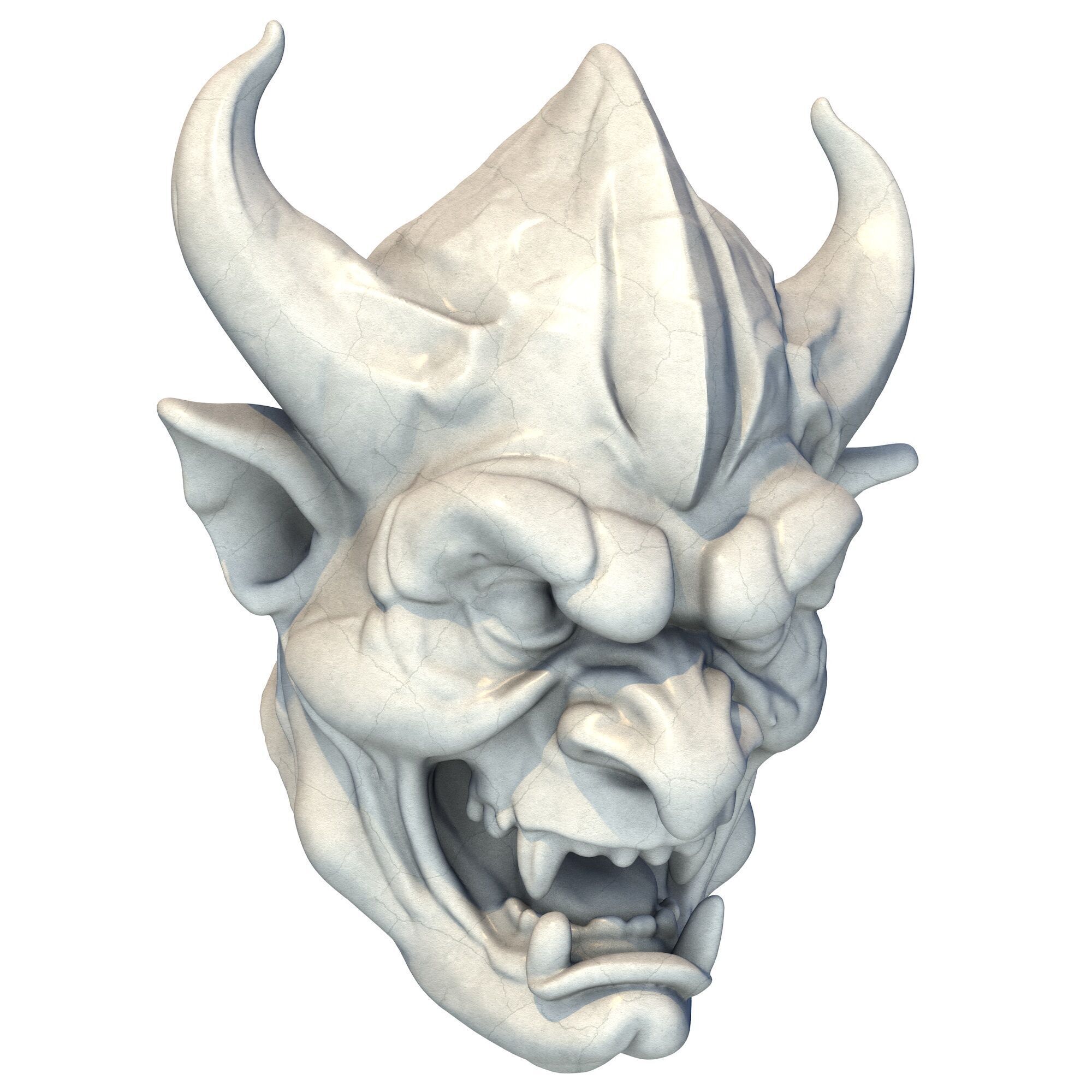 Gargoyle Head 11 3D print model_5