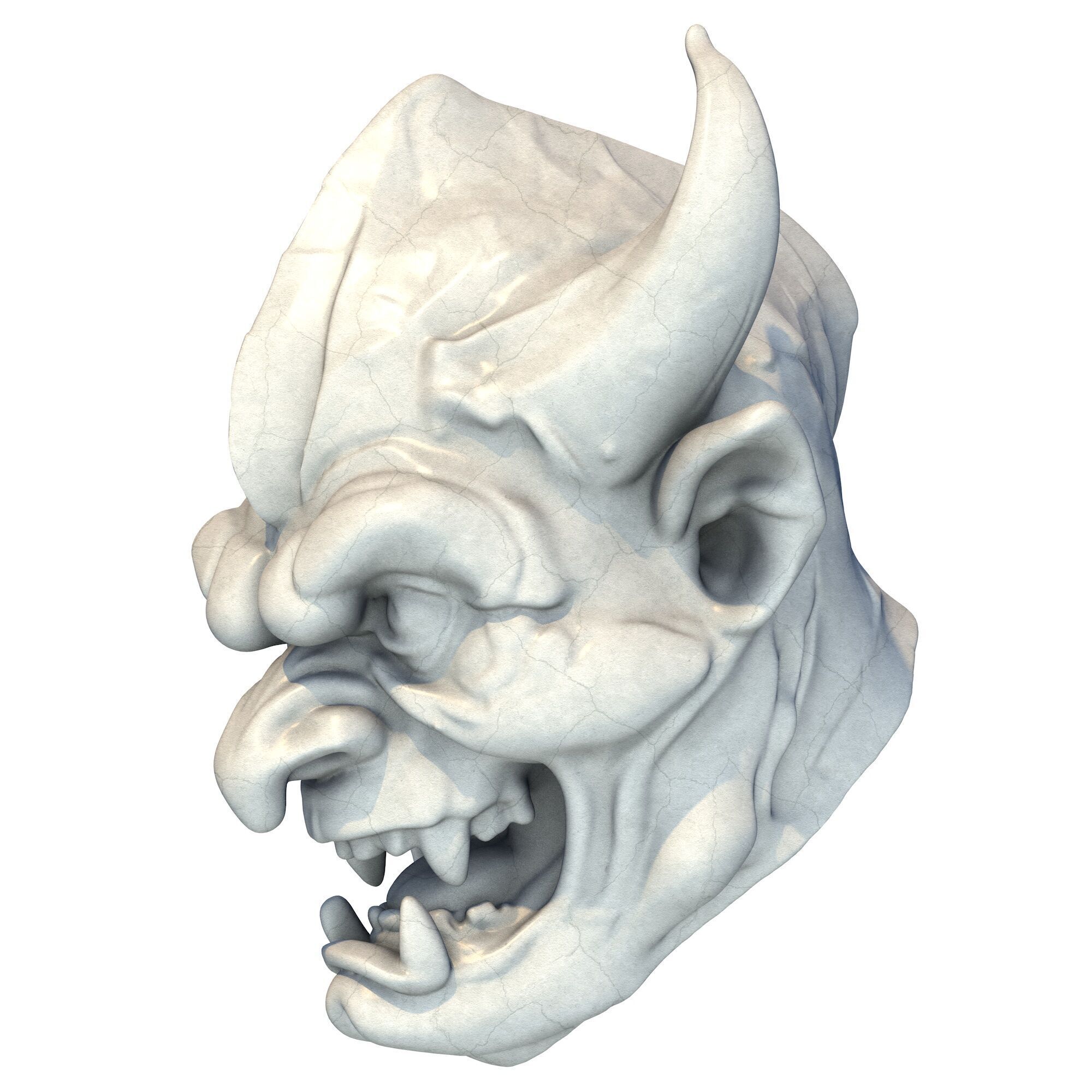 Gargoyle Head 11 3D print model_1