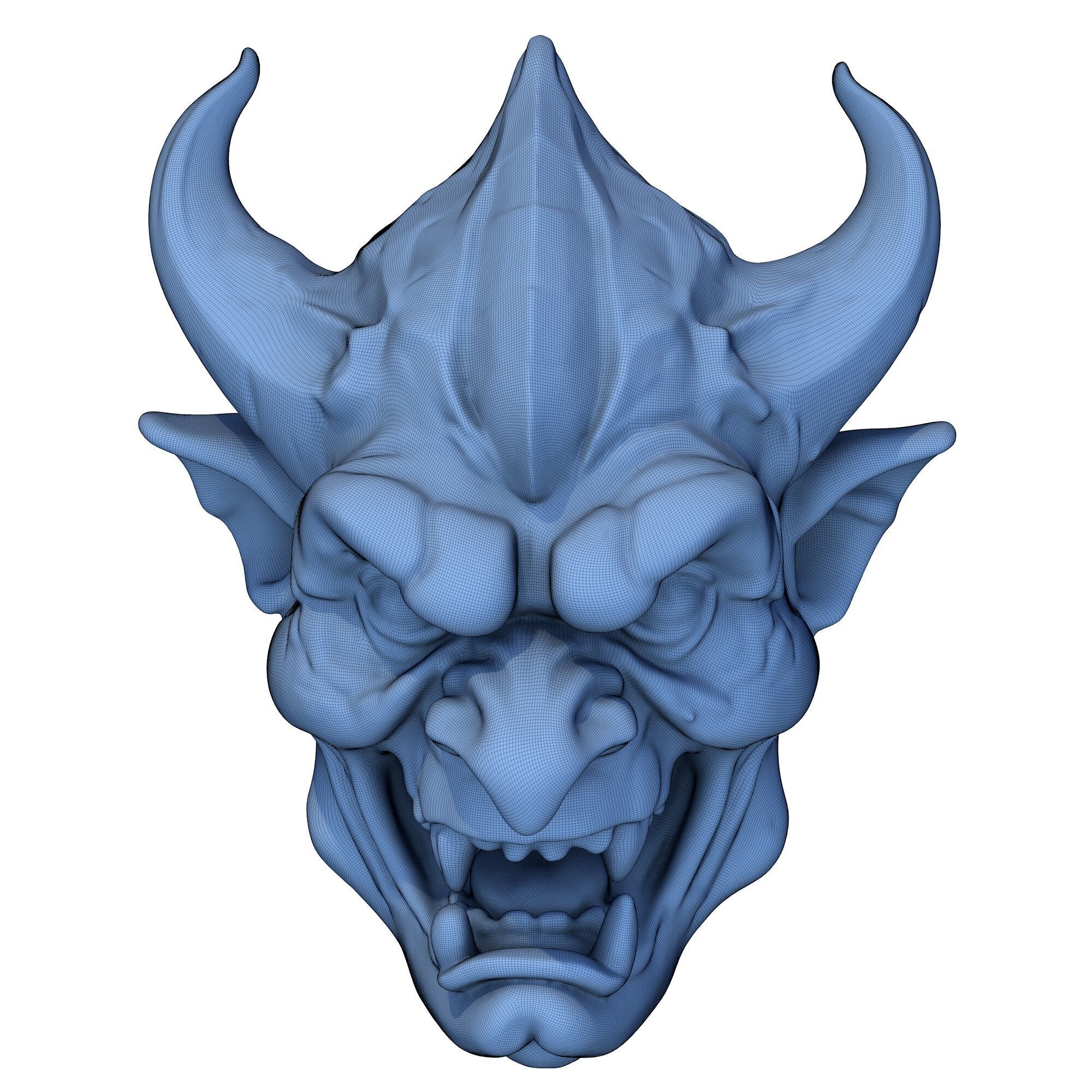 Gargoyle Head 11 3D print model_7