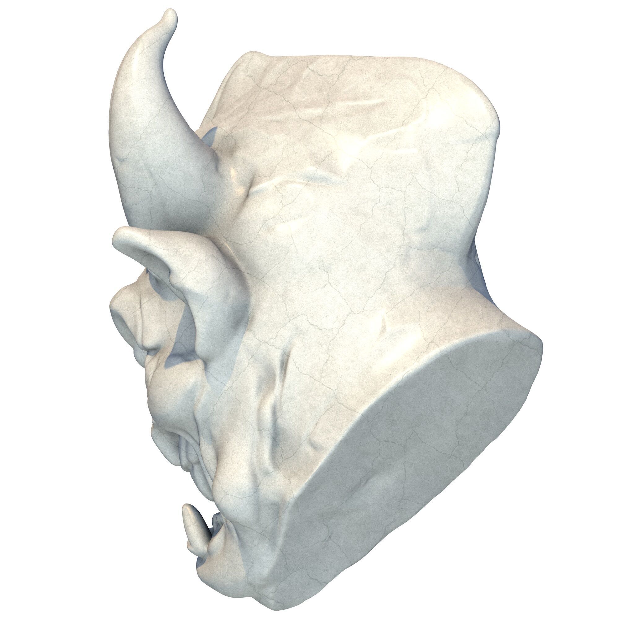 Gargoyle Head 11 3D print model_2