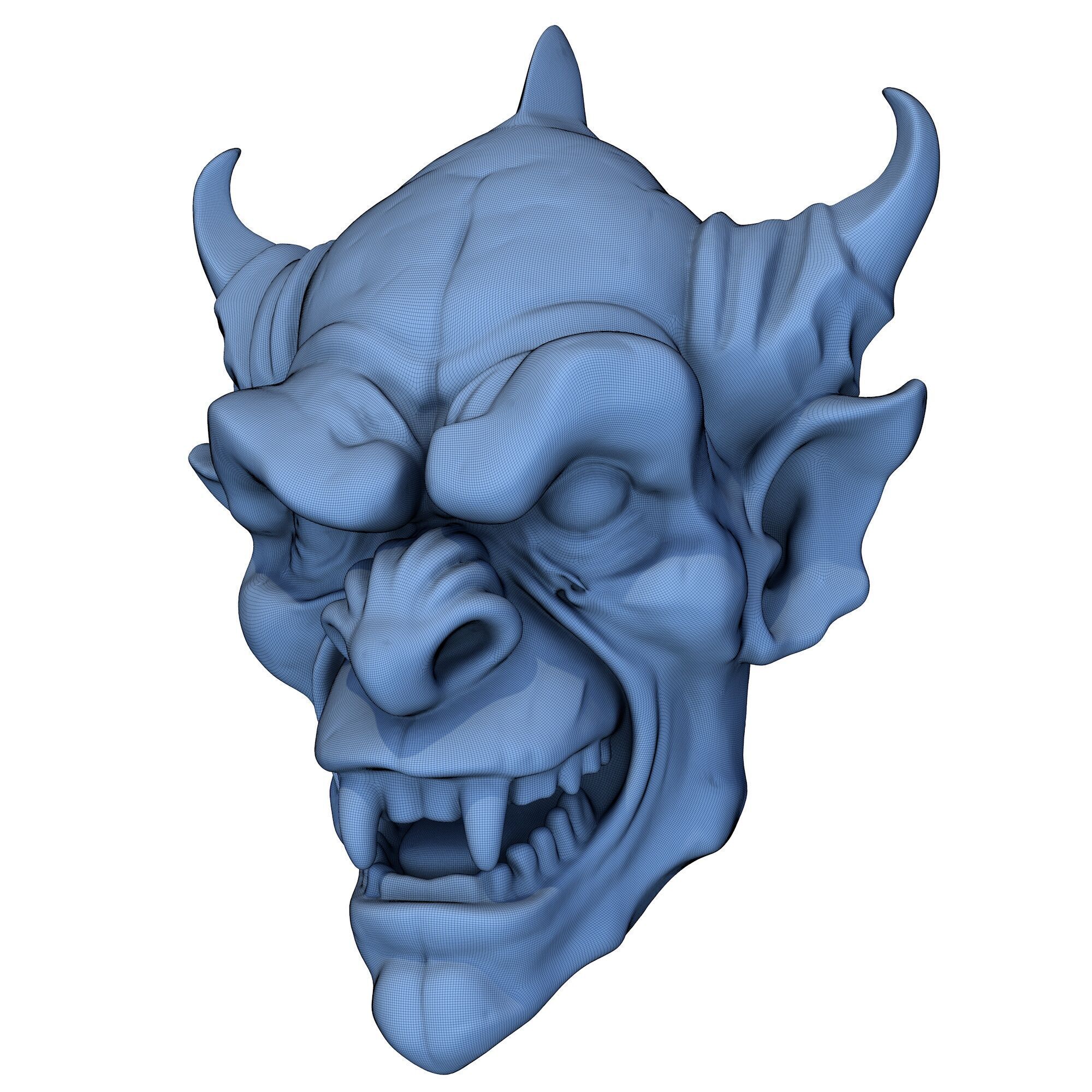 Gargoyle Head 10 3D print model_8