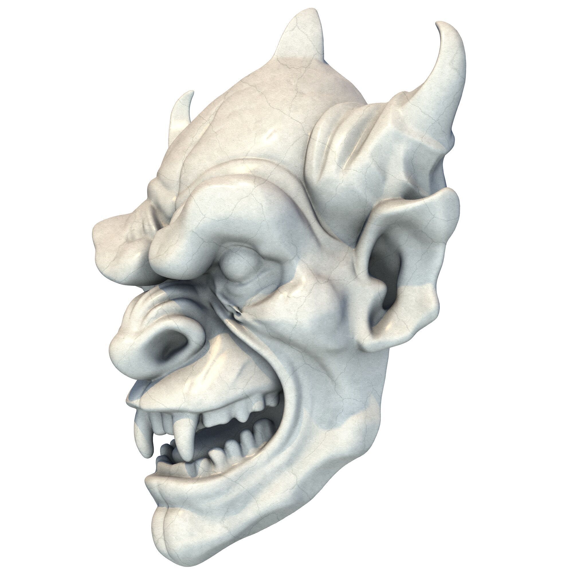 Gargoyle Head 10 3D print model_1