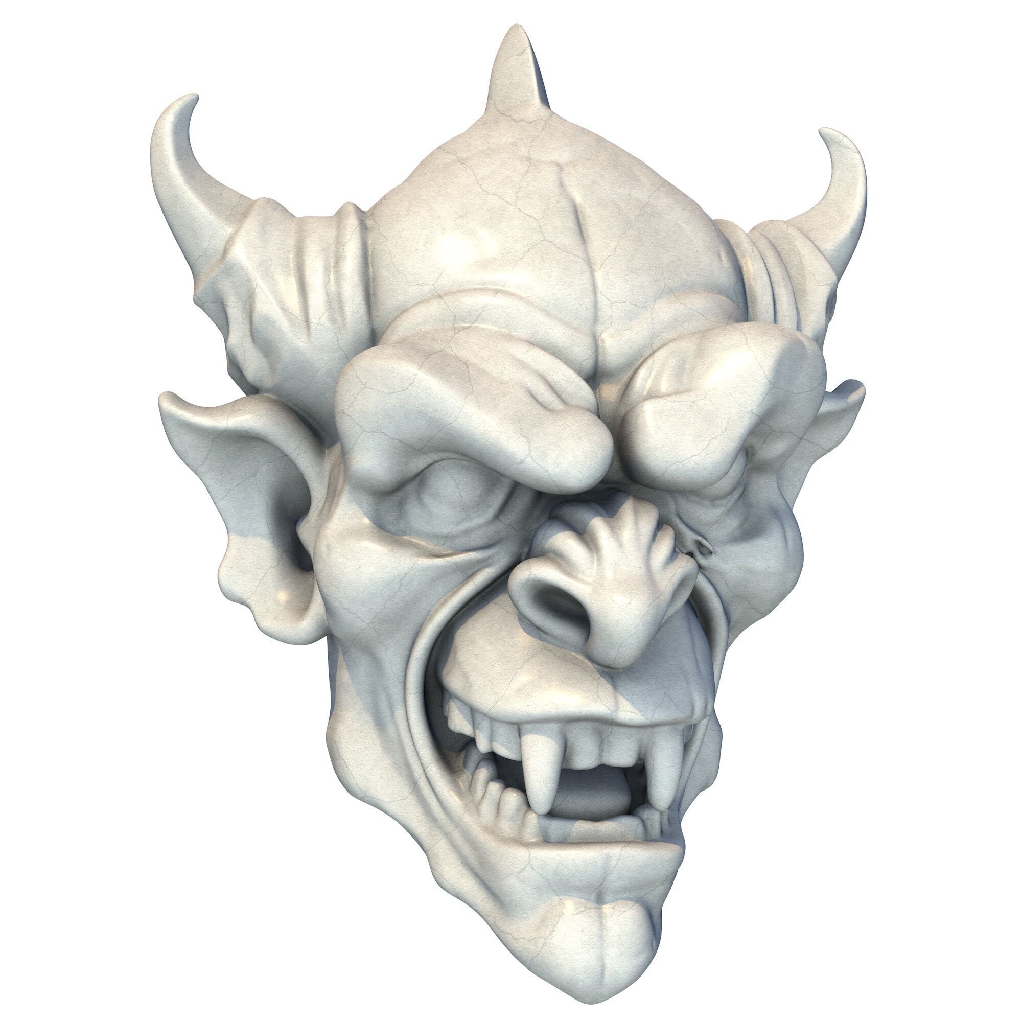 Gargoyle Head 10 3D print model_6